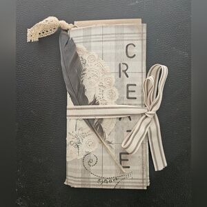 🌿 Handmade Vintage-Style Art Portfolio • Junk Journal Supply Kit ✂️✨